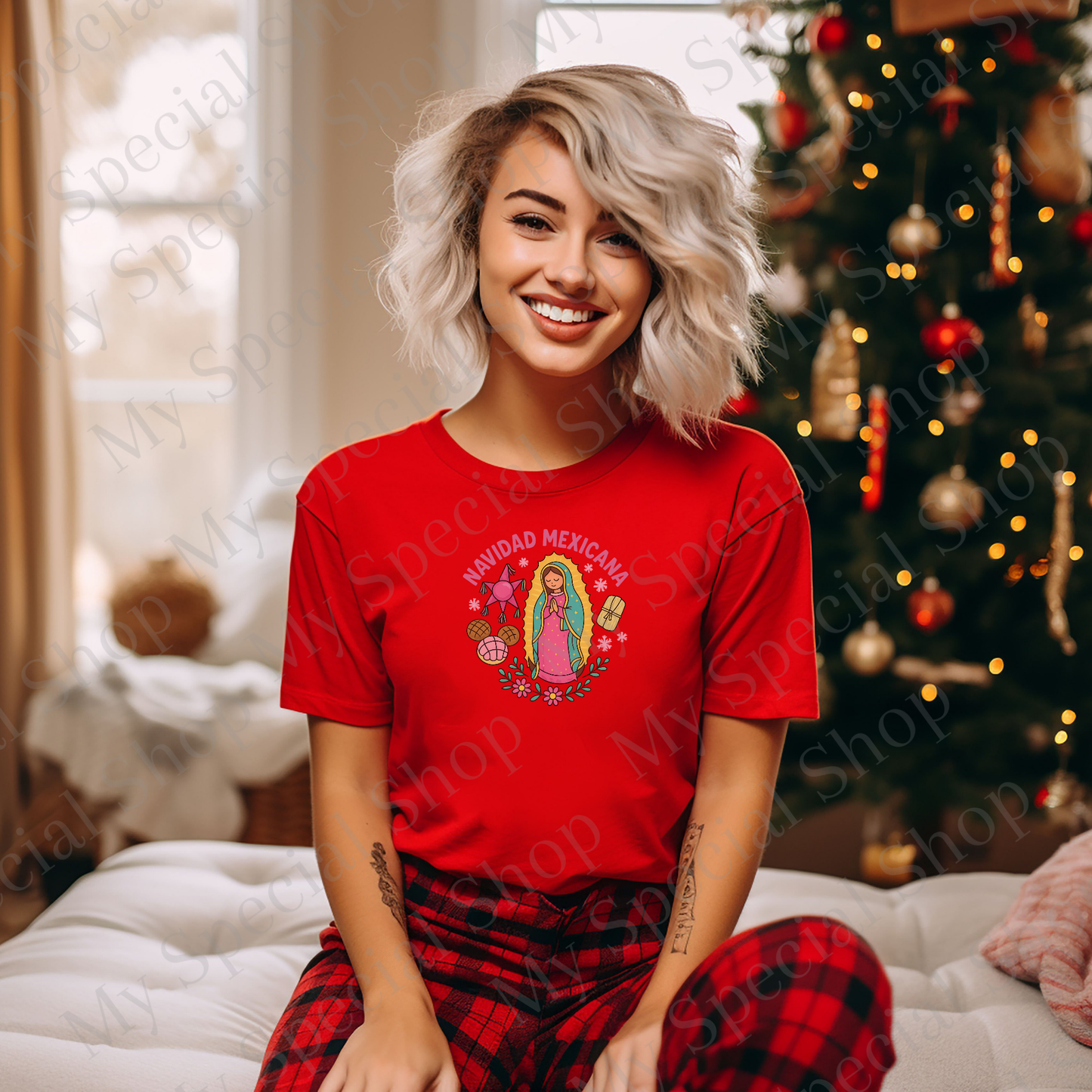 Navidad Mexicana Shirt | Virgen de Guadalupe Christmas Tee | Mexican Holiday Shirt | Latina Faith & Culture Christmas Gift My Special Shop