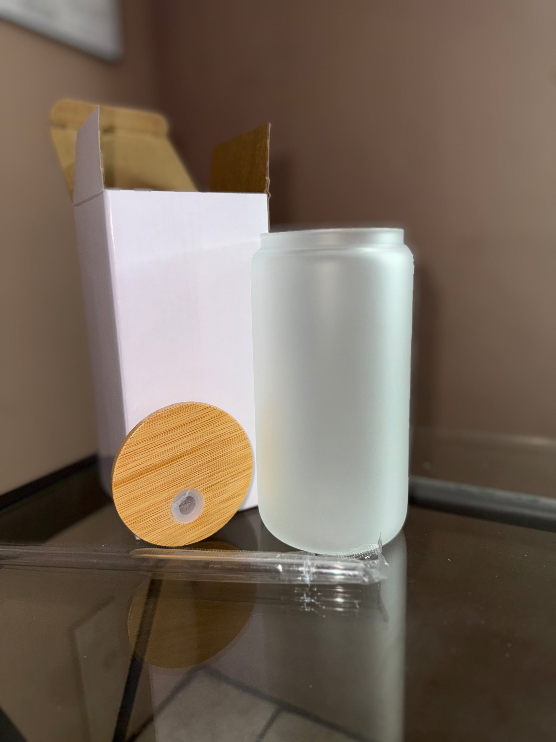 16oz Frosted Glass Sublimation Tumbler | Ready for Your Custom Designs | Personalize | Gift My Special Shop