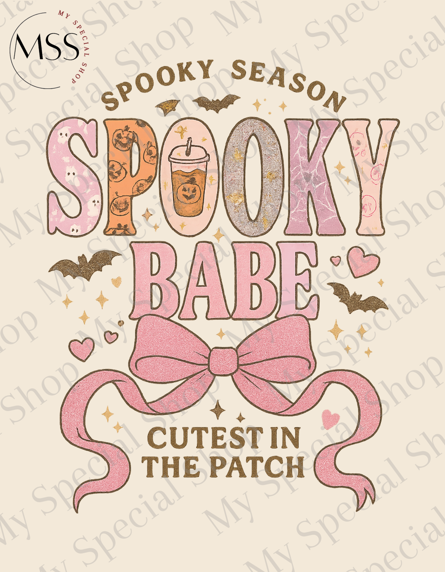 Spooky Babe – Coquette Halloween Shirt | Pumpkin | Bow | Cotton & Polyester Blend | Unisex (Copy) My Special Shop