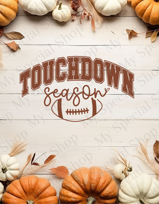 Touchdown Season Sweatshirt | Fall Football Crewneck | Cozy Pullover | Game Day | Brown Varsity Graphic | Game Day Outfit | Unisex My Special Shop