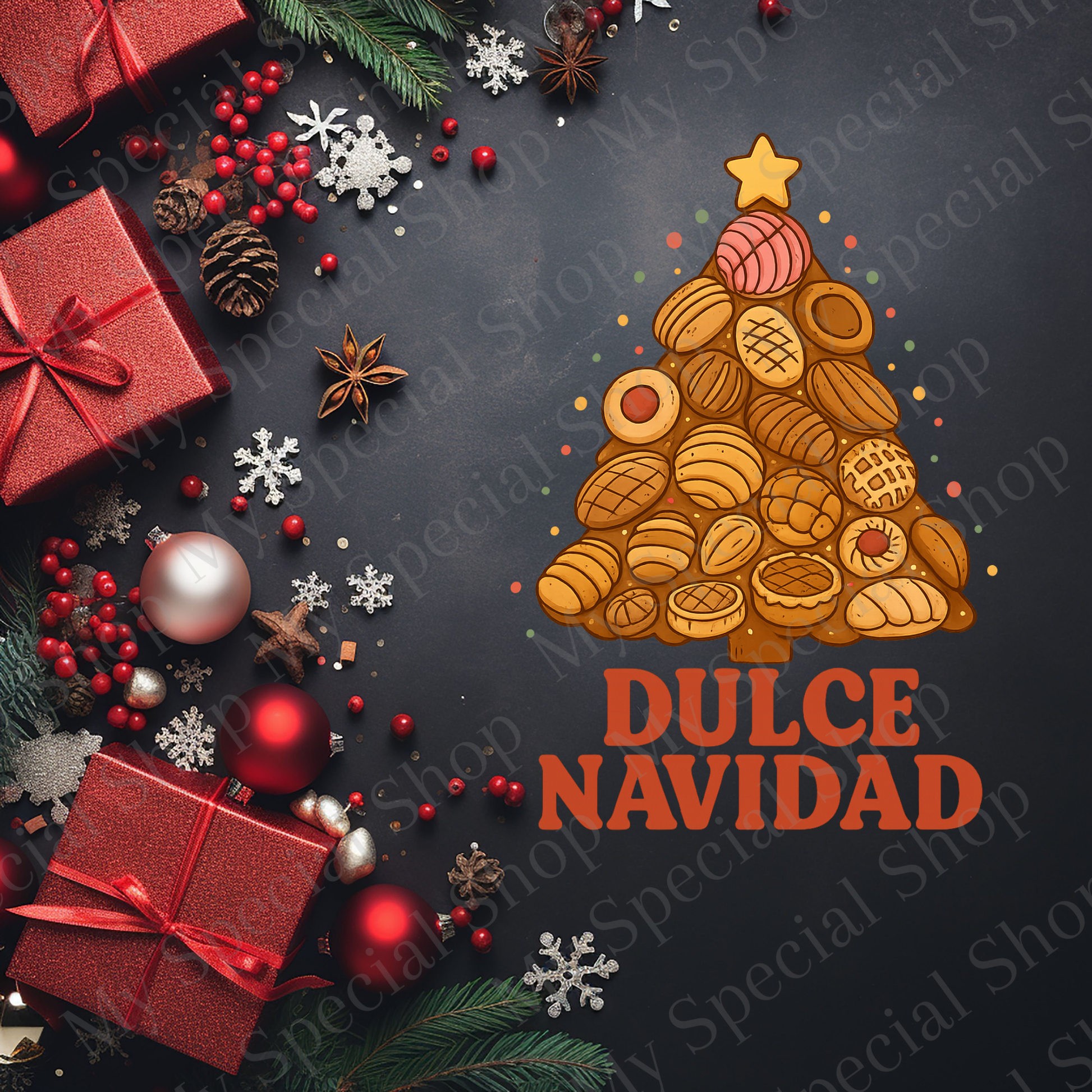 Dulce Navidad Shirt | Pan Dulce Christmas Tee | Mexican Holiday Shirt | Hispanic Bakery Christmas Gift My Special Shop