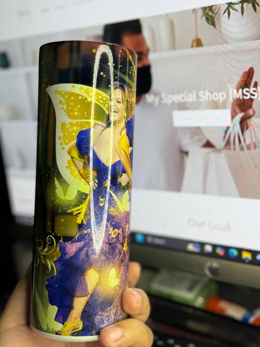 Jenni Rivera glitter Tumblr | La Jenni | La Diva | Mariposa | 20oz | sublimated (Copy) My Special Shop