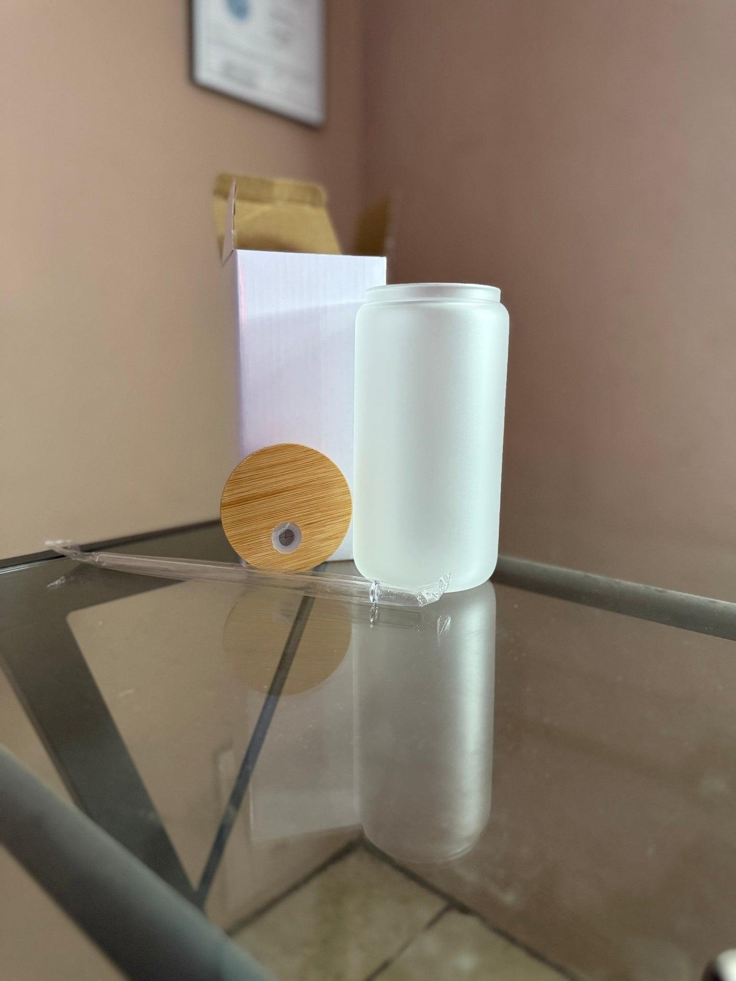 16oz Frosted Glass Sublimation Tumbler | Ready for Your Custom Designs | Personalize | Gift My Special Shop