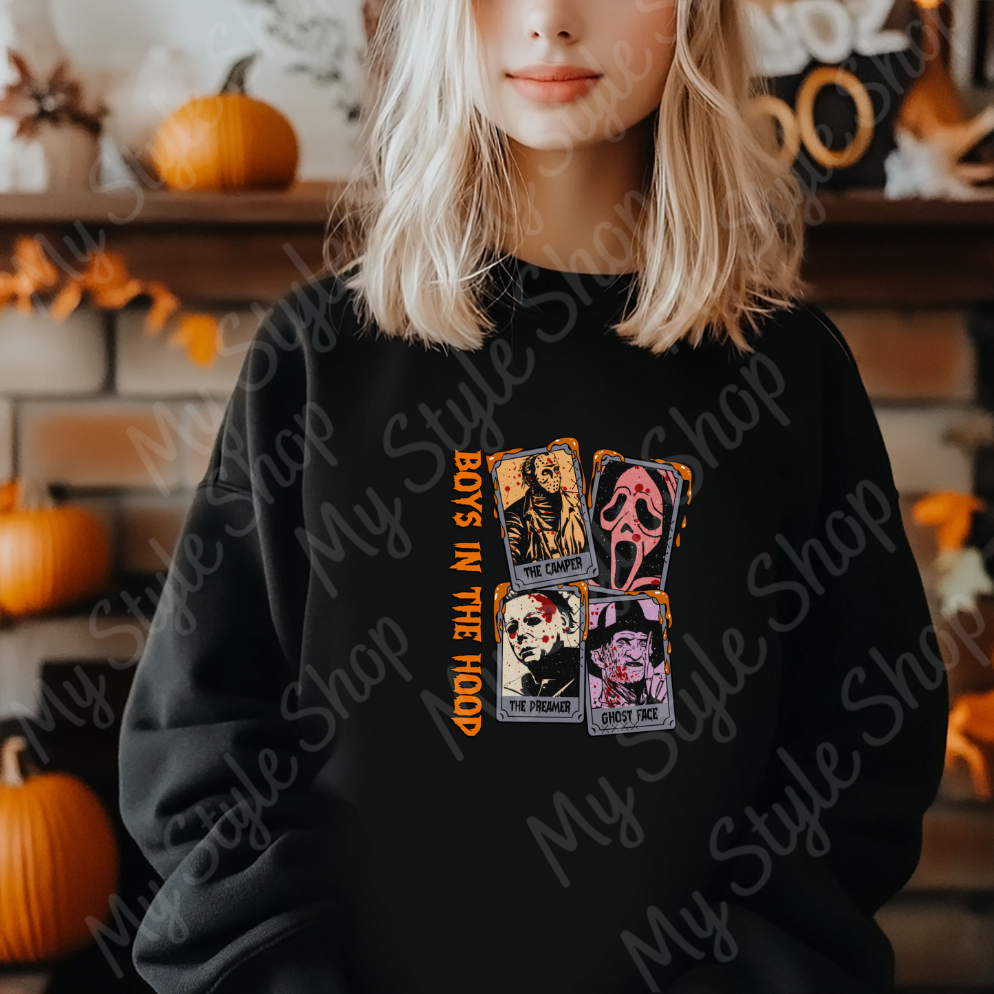 Boys in the Hood | Halloween | Scary Cards | Sweatshirt | T-Shirt | Unisex | Cotton My Style Shop