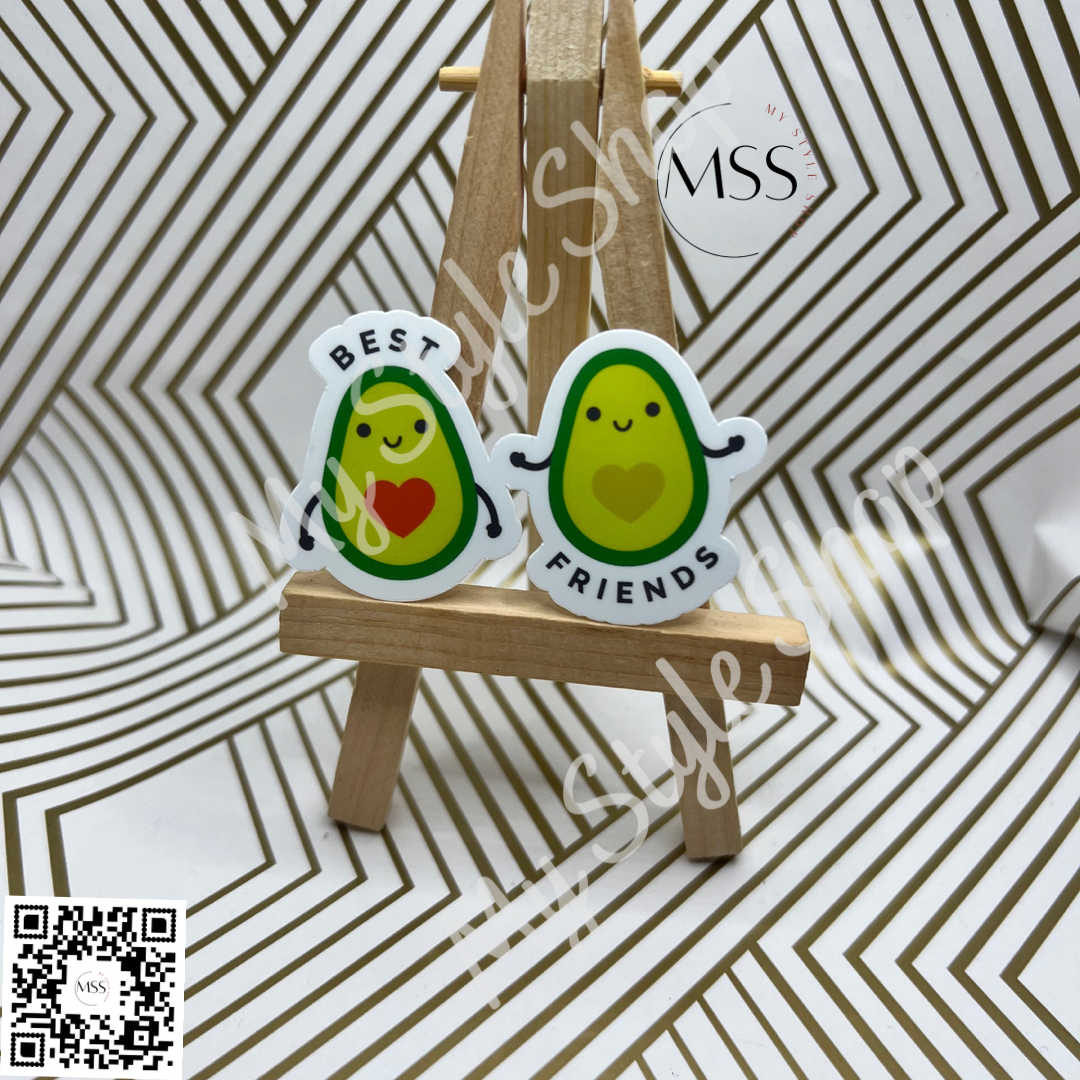 Best Friends Avocado Sticker | Avocado sticker |1.5 in | Funny sticker | Waterproof | Guac Sticker My Style Shop