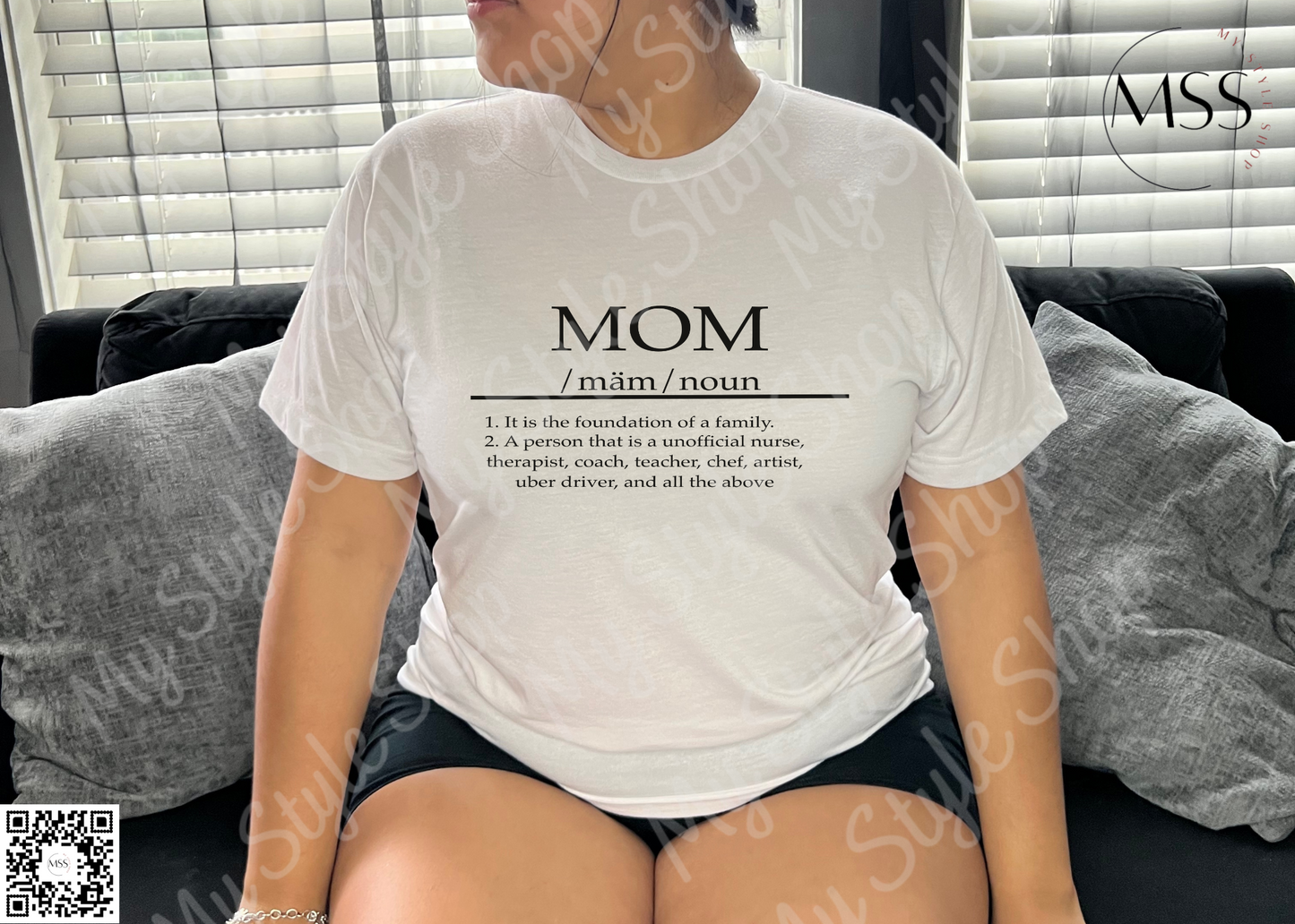 MOM | Definition | Meaning | Cotton Feel | Unisex | Family My Style Shop