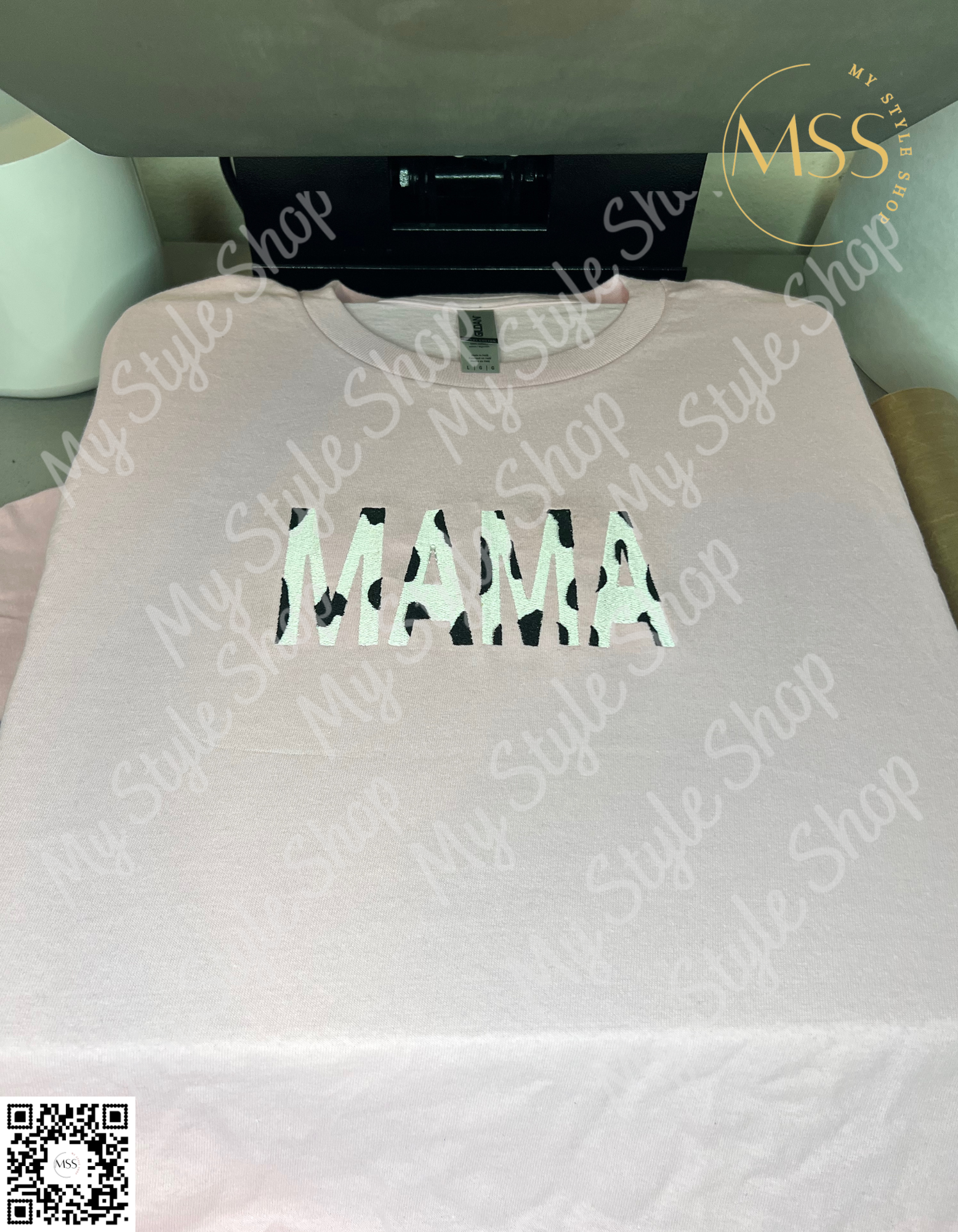 MAMA T-shirt | Embroidered | Light Pink | Gift | Cotton My Style Shop