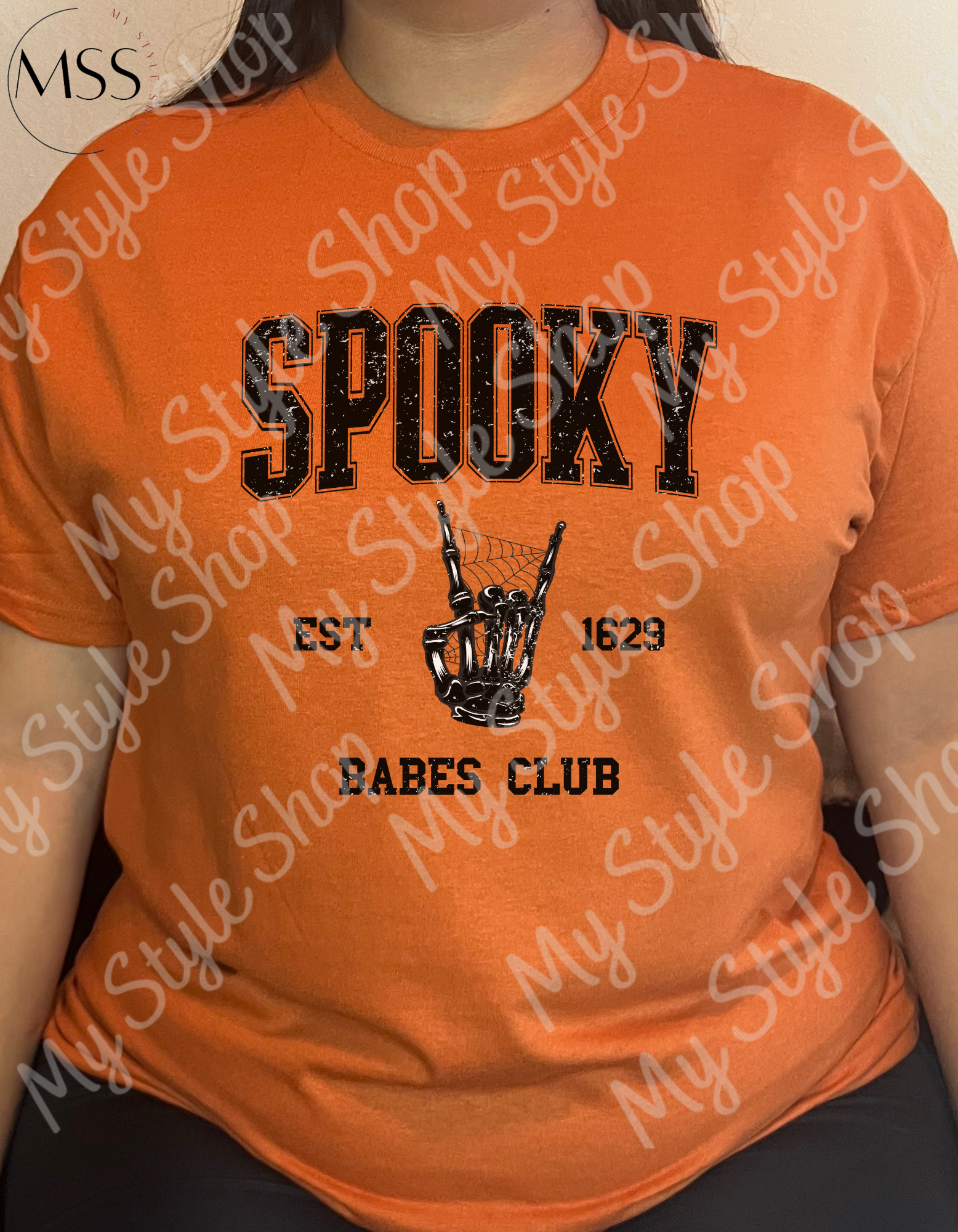 Spooky Babes Club | Gildan | Khaki | Texas Orange | Unisex | DTF My Style Shop