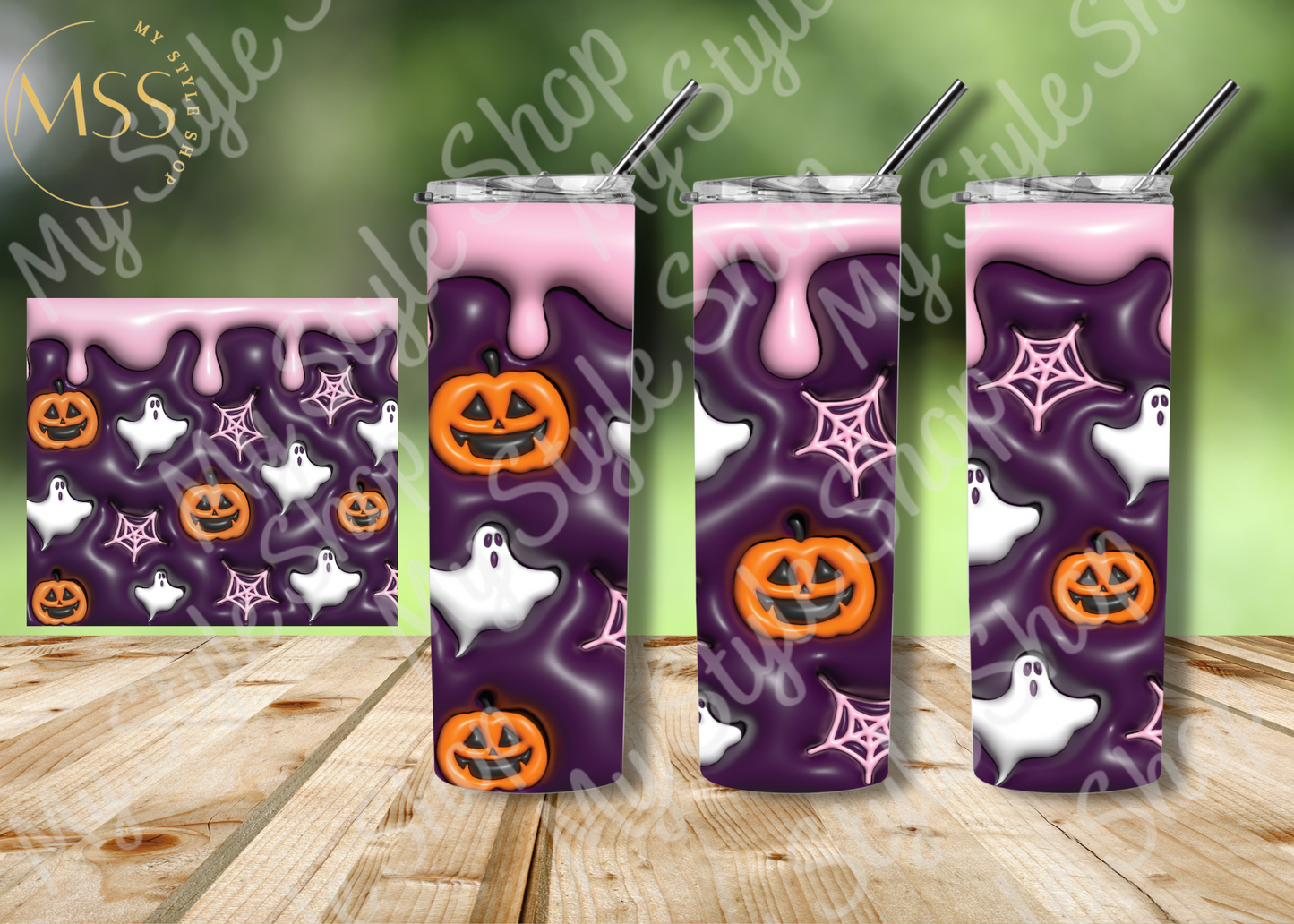 Halloween Tumbler #2 | Infallible | Spider Webb | Pumpkin | Ghost | 20oz | Straight My Style Shop