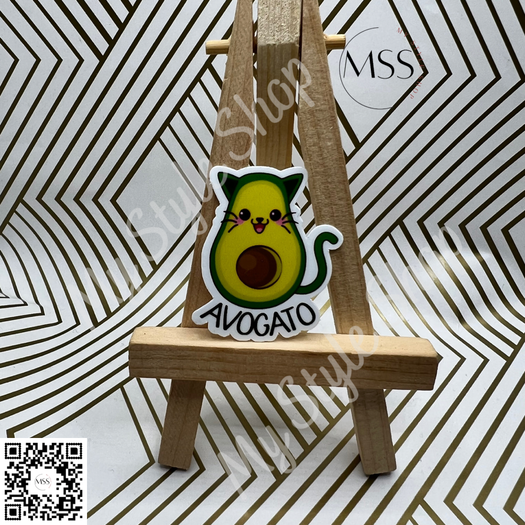 Avogato Sticker | Avocado sticker | Avocado Cat | 1.5 in | Funny sticker | Waterproof | Guac Sticker My Style Shop