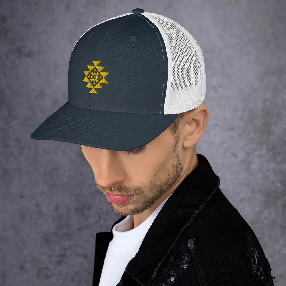 Trucker Cap Aztec Symbol Embroidery My Style Shop