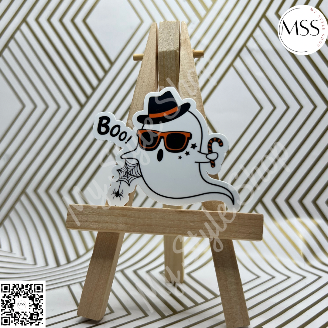 Halloween Ghost Sticker | Boo | Ghost | Scary | Spoky | Face Mask | Water Resistant My Style Shop