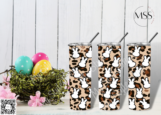 Easter pattern #5 | Bunny | 20oz | Skinny | Straight | Rabbit | Sublimated | Cameo | leopard | Brown Mystyleshop