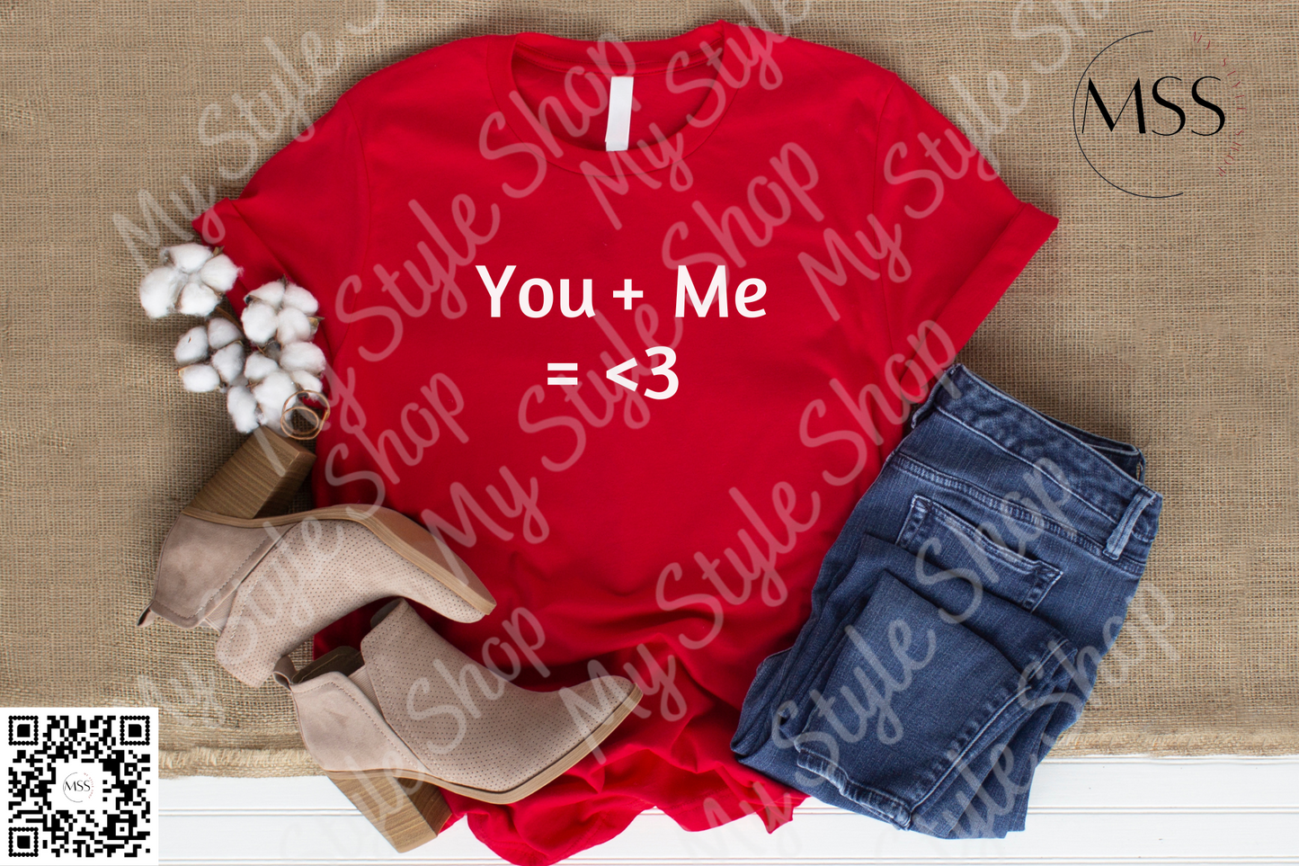 You And Me  | Sweatshirt | T-shirt | Heart | Red | Valentines | Heavy Blend | Cotton Feel | 50/50 | Crewneck My Style Shop