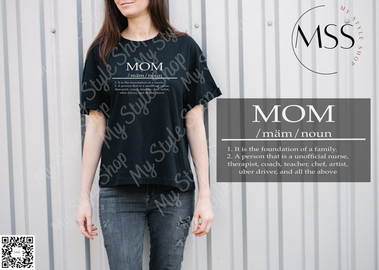 MOM | Definition | Meaning | Cotton Feel | Unisex | Family My Style Shop