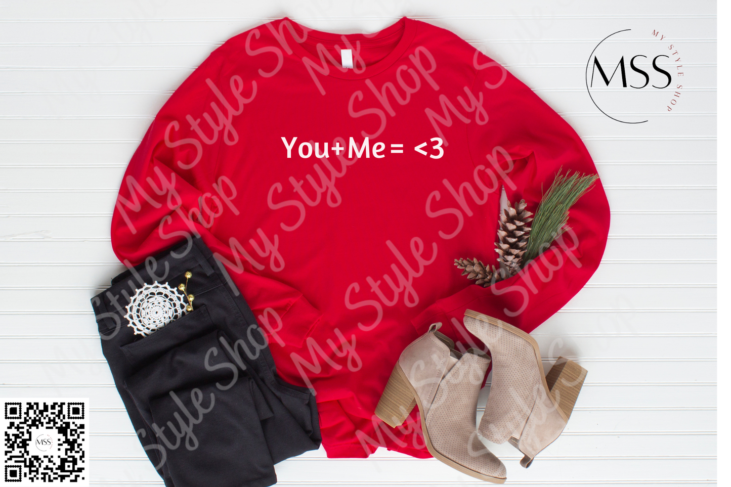 You And Me  | Sweatshirt | T-shirt | Heart | Red | Valentines | Heavy Blend | Cotton Feel | 50/50 | Crewneck My Style Shop