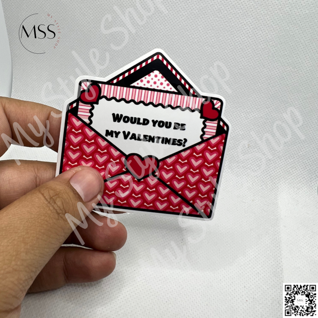 Valentines Envelop Sticker | Love | Water resistant | 3 in | My Style Shop