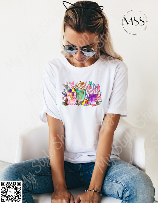 Coffee Easter Shirt | Easter Egg | Easter Bunny | Classroom | Retro | Sublimated | Polyester | Cotton Feel | Unisex My Style Shop