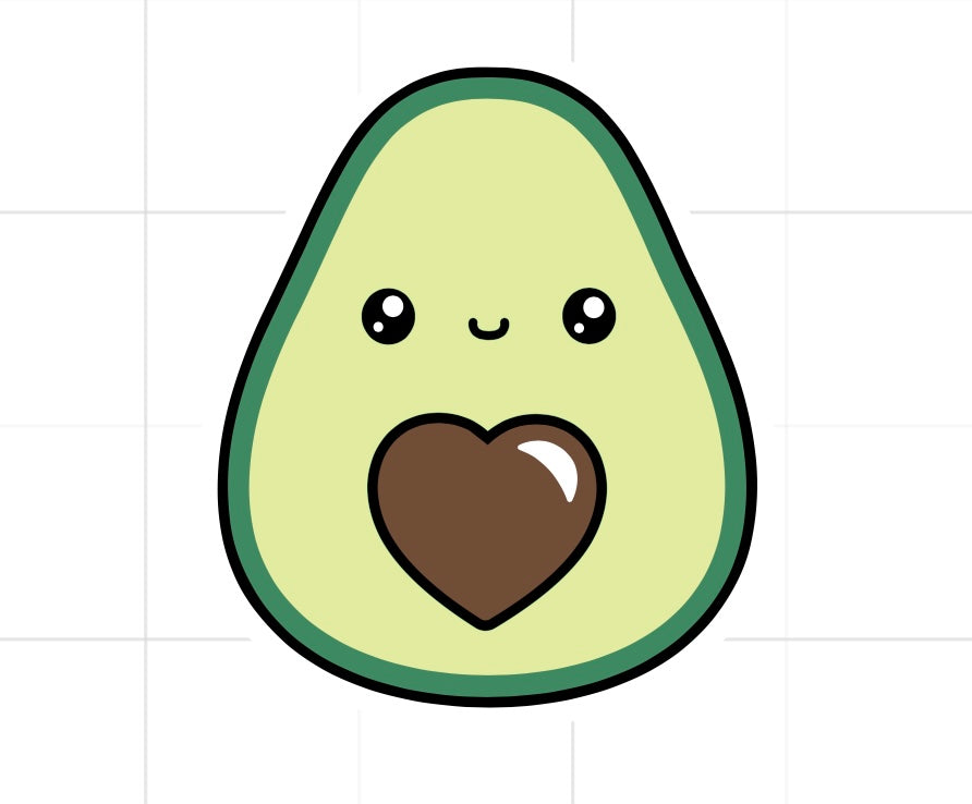 Heart Seed Avocado Sticker | Avocado sticker |1.5 in | Funny sticker | Waterproof | Guac Sticker My Style Shop