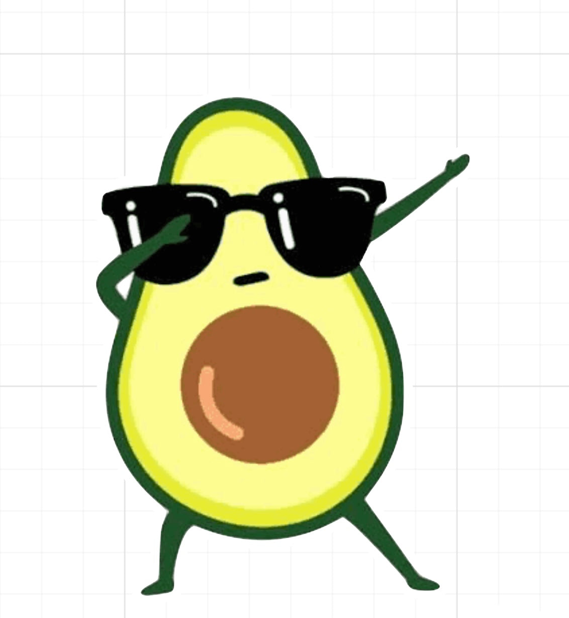 Cool Dab Avocado Sticker | Avocado sticker | 1.5 in | Funny sticker | Waterproof | Guac Sticker My Style Shop