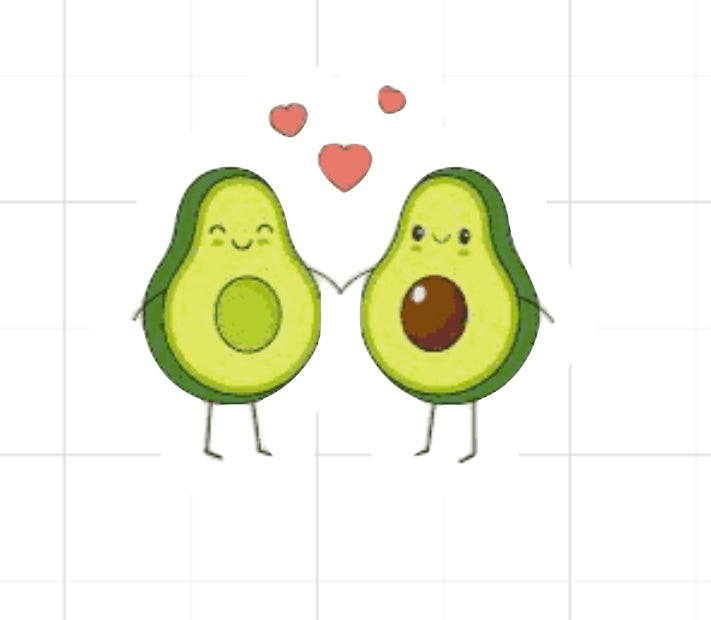 Avocado Couples Sticker | Couple | Avocado sticker |1.5 in | Funny sticker | Waterproof | Guac Sticker My Style Shop