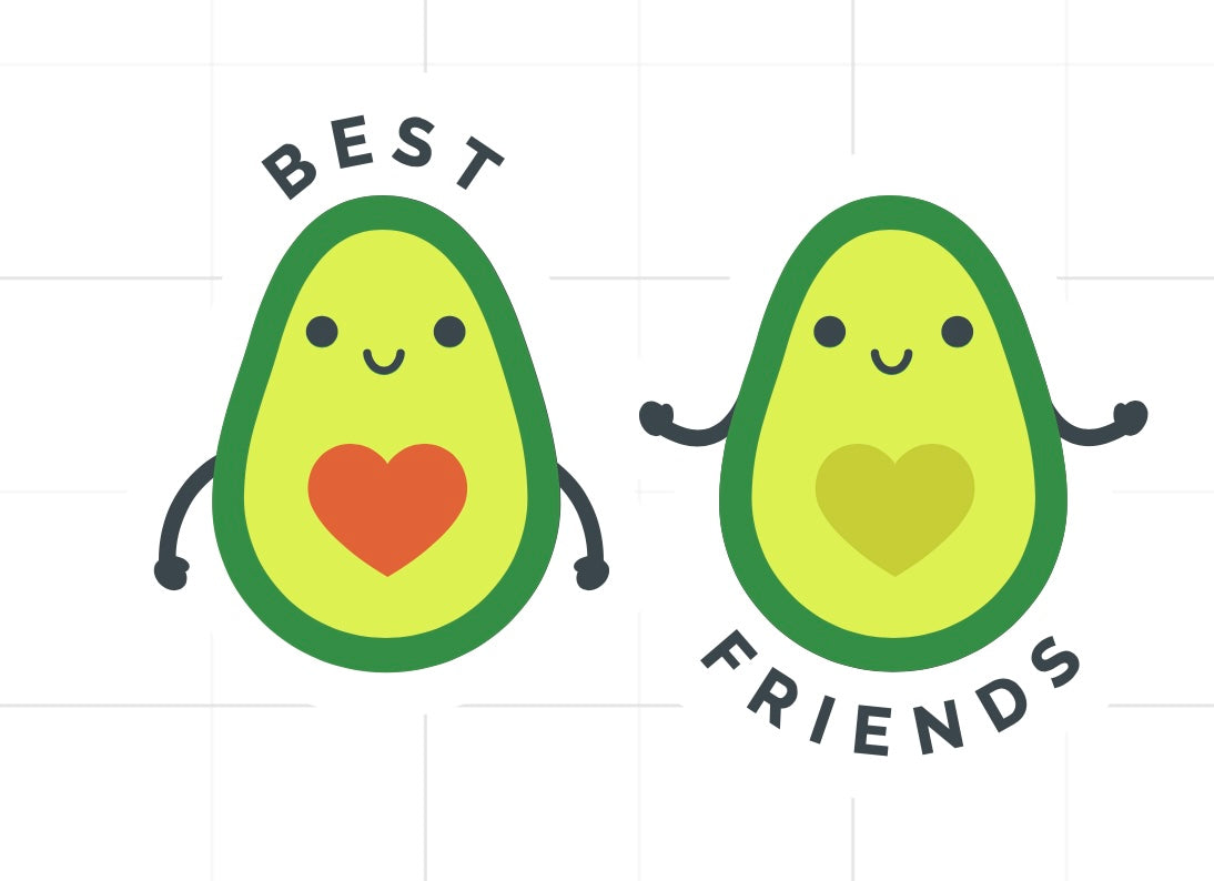 Best Friends Avocado Sticker | Avocado sticker |1.5 in | Funny sticker | Waterproof | Guac Sticker My Style Shop