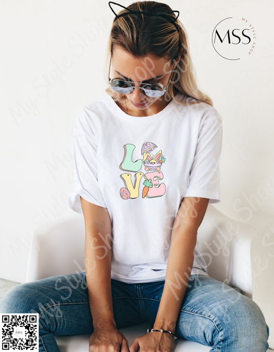Love Easter | Easter Egg | Retro | Sublimated | Polyester | Cotton Feel | Unisex My Style Shop