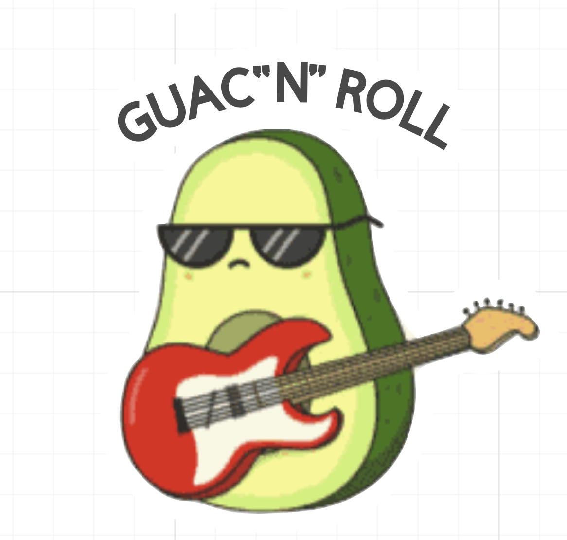 Guac “N” Roll Avocado Sticker | Avocado sticker | 1.5 in | Funny sticker | Waterproof | Guac Sticker My Style Shop