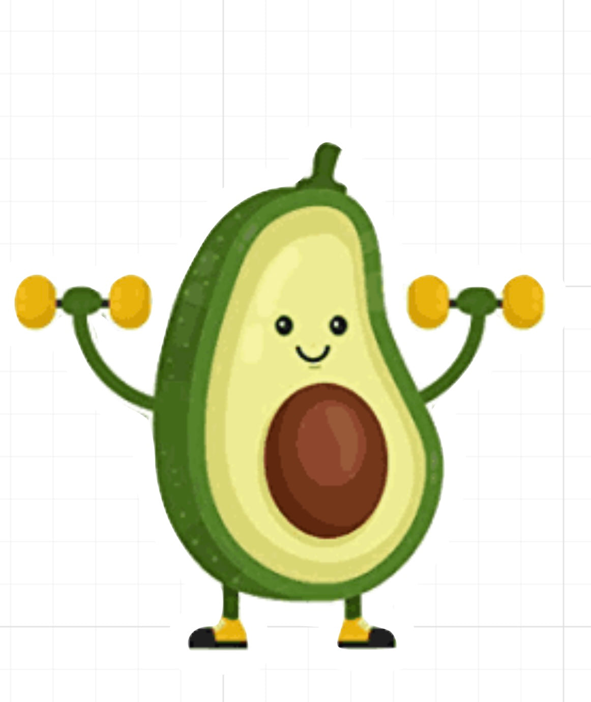 Avocado Weight Lifting Sticker | Avocado sticker | 1.5 in | Funny sticker | Waterproof My Style Shop