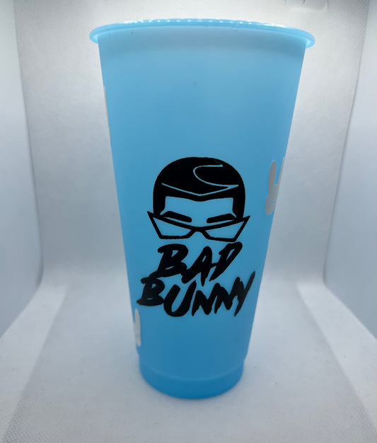 Bad Bunny Cold Cup | 24 oz | Bunny Logo | Color Changing | My Style Shop