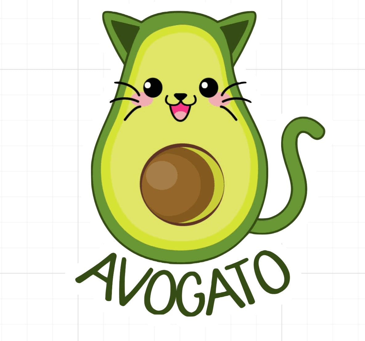 Avogato Sticker | Avocado sticker | Avocado Cat | 1.5 in | Funny sticker | Waterproof | Guac Sticker My Style Shop