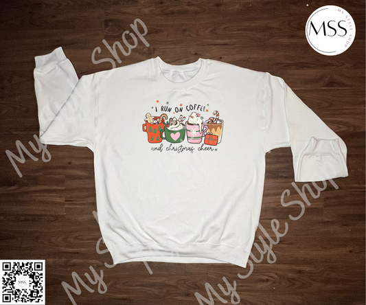 Smores and Coffee Sweatshirt | Sweatshirt | White | Xmas | Christmas Drinks | Plaid | Crewneck | Pre-order My Style Shop