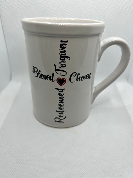 Blessed, Forgiven, Chosen, and Redeemed Mug | 15oz | Double Sided Mug My Style Shop