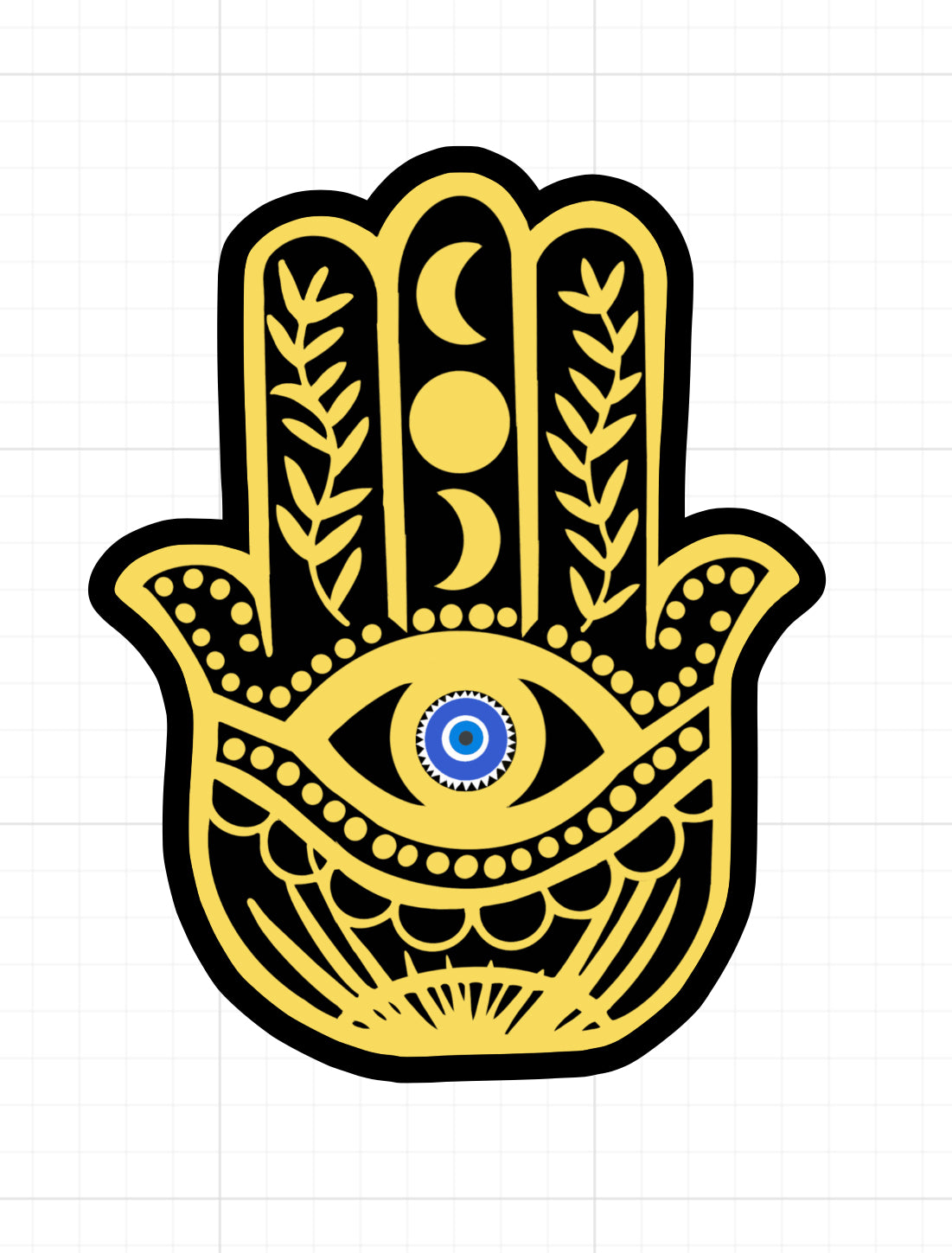 Hamsa Hand Sticker | Evil Eye | Fatima Hand | Vinyl Sticker | 2.5in | Water Resistance | My Style Shop