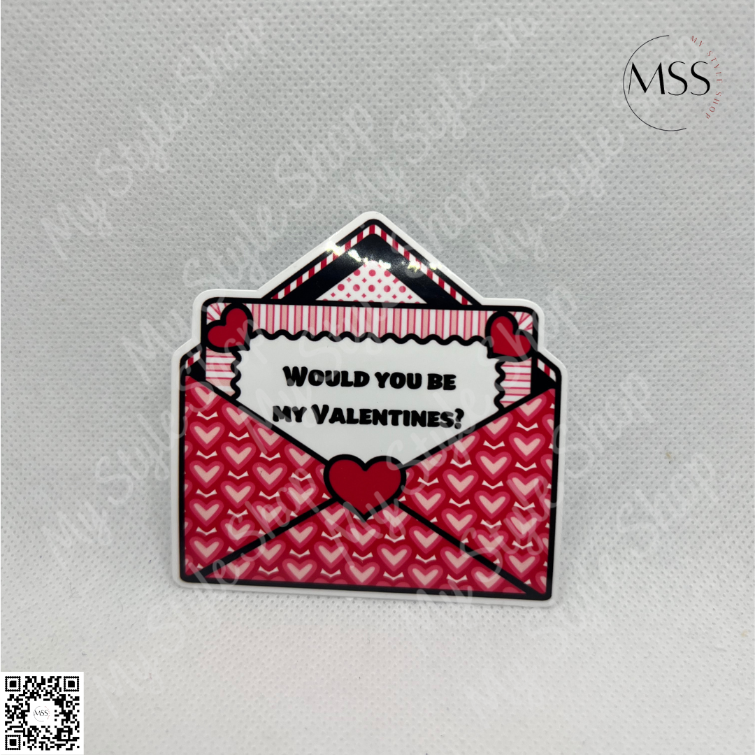 Valentines Envelop Sticker | Love | Water resistant | 3 in | My Style Shop