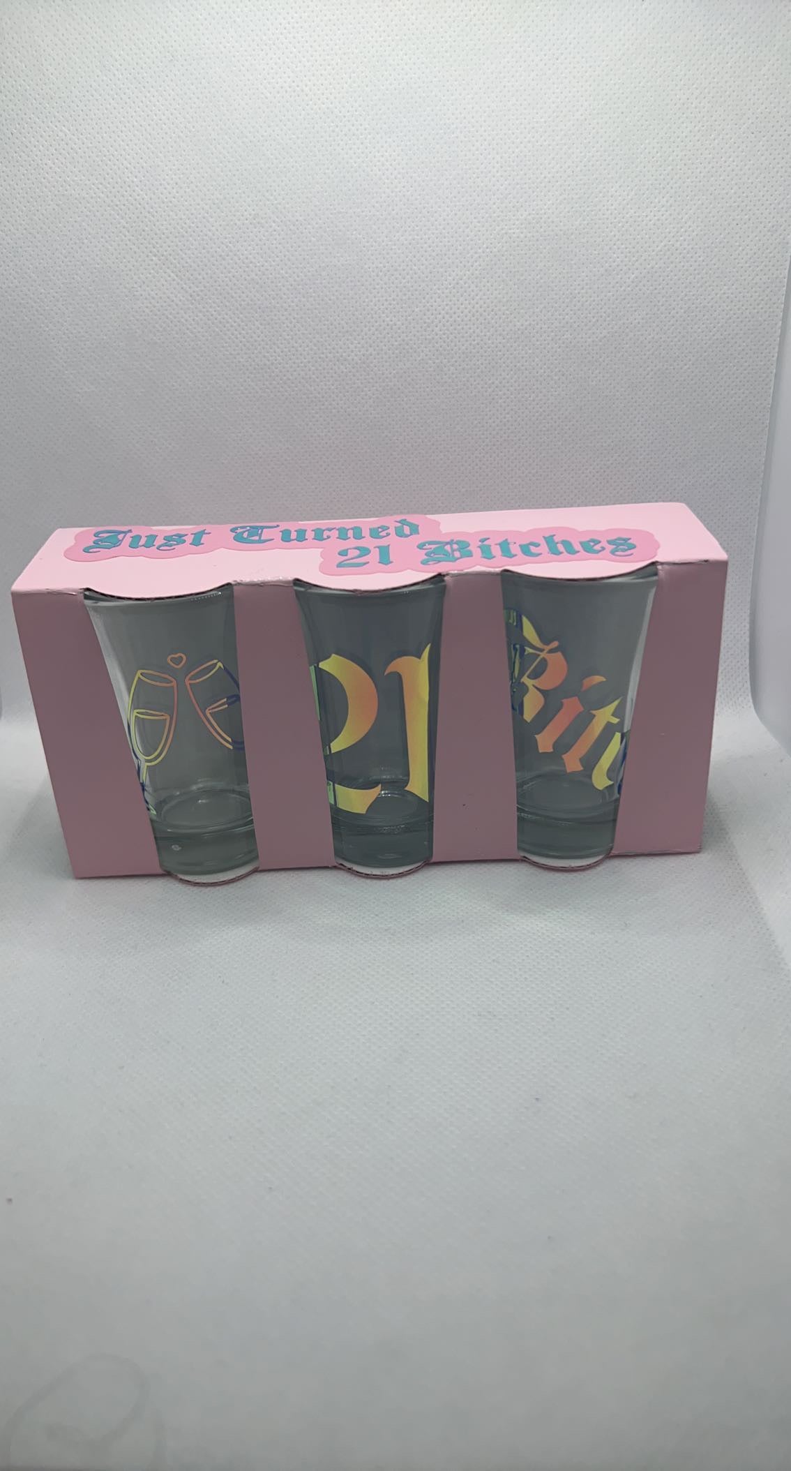 Just Turned 21 Shot Glass | 21st birthday | 21 | Shot Glasses | 3pk| Holographic My Style Shop