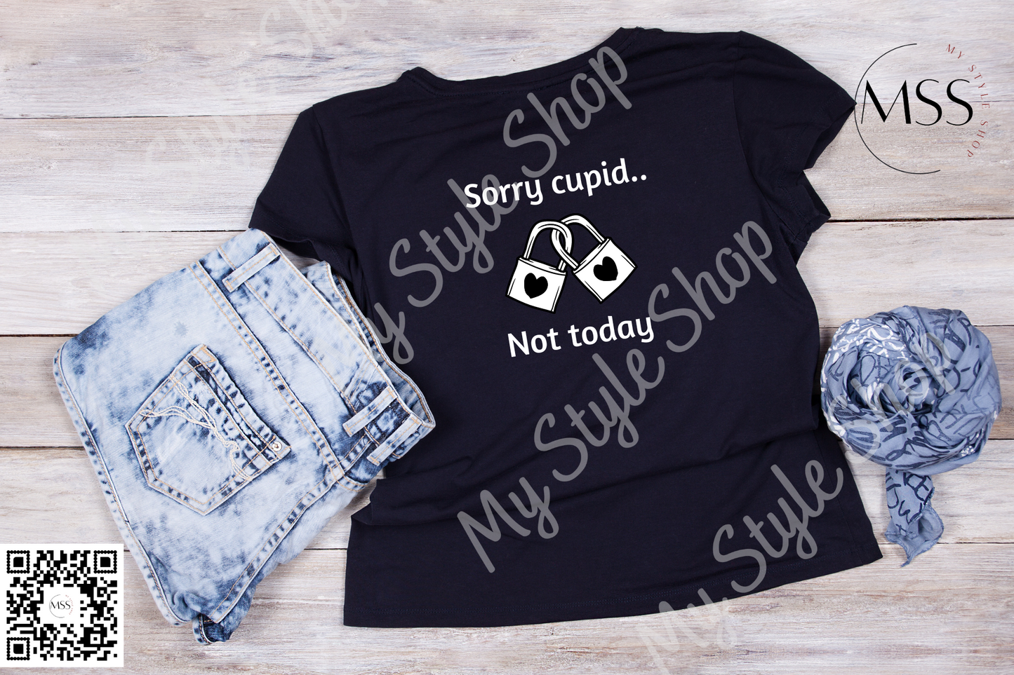 Sorry Cupid, Not Today | Heart | Locks | Valentines | 100% Cotton | HTV My Style Shop