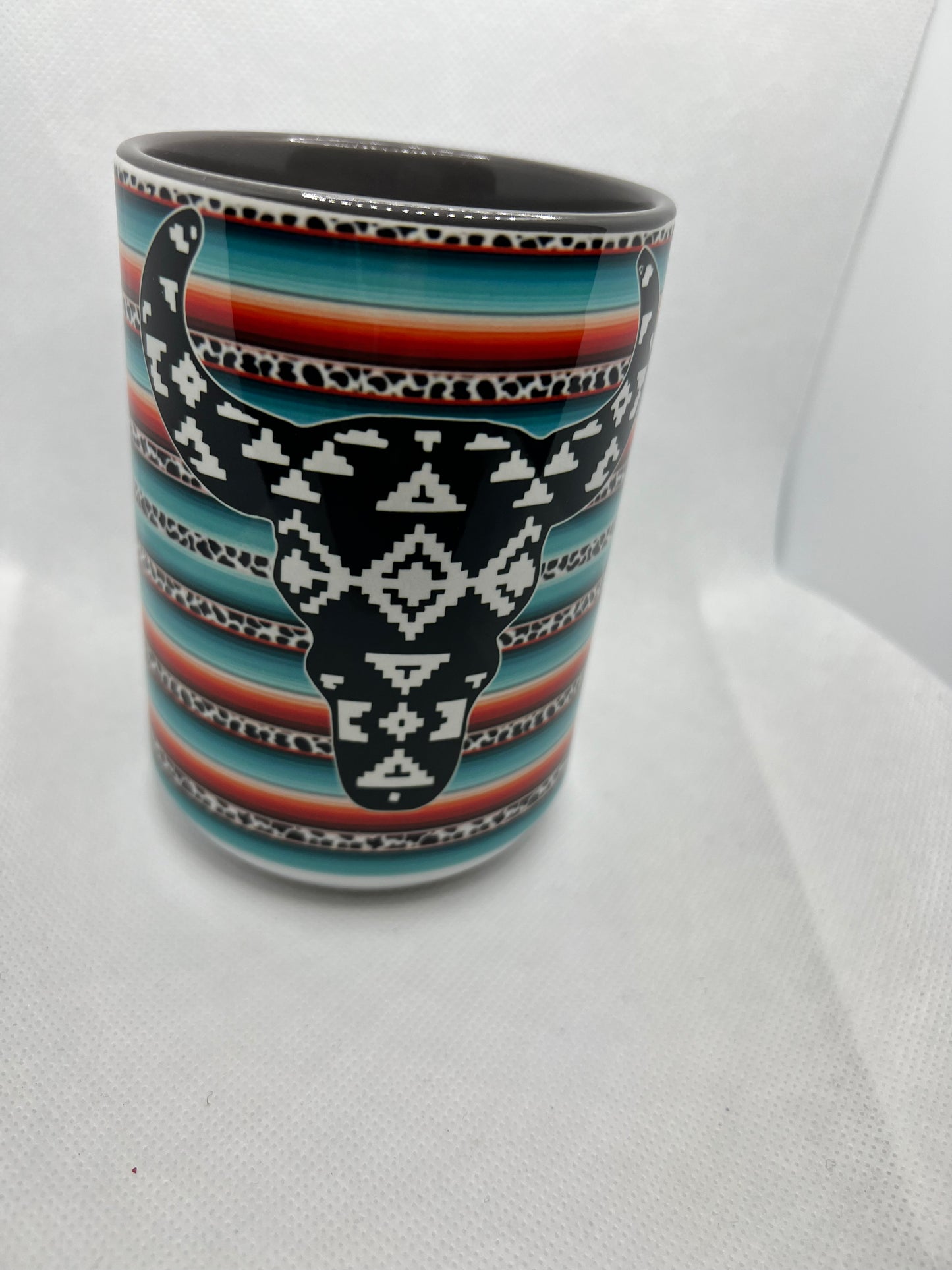 Aztec Cow and Pattern | Skull | Pattern | 16oz l Sublimation | My Style Shop