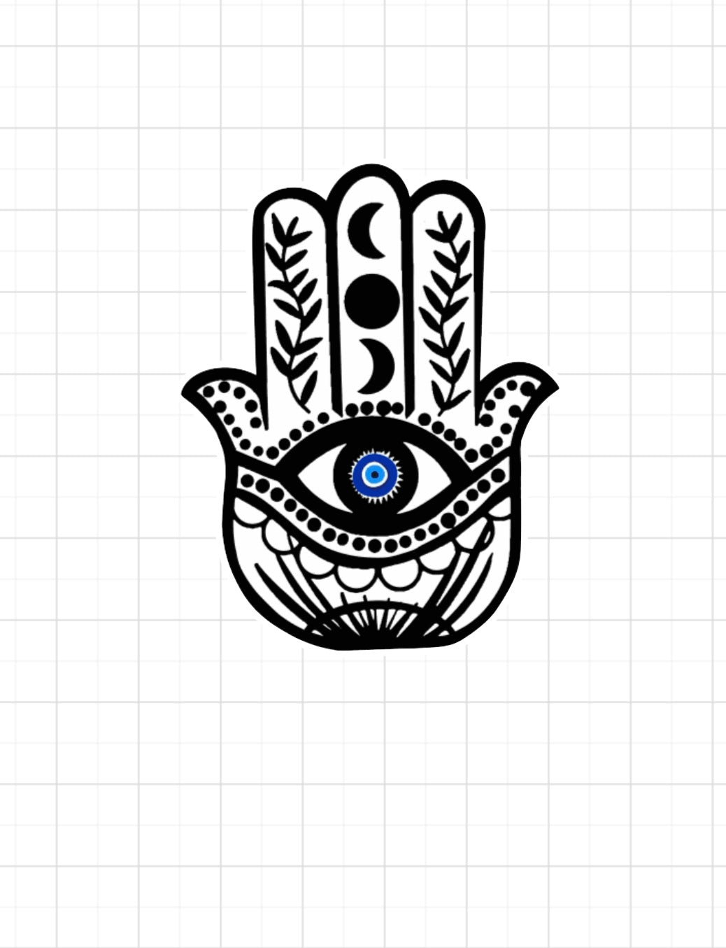 Hamsa Hand Sticker | Evil Eye | Fatima Hand | Vinyl Sticker | 2.5in | Water Resistance | My Style Shop