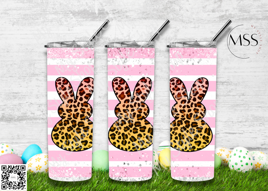 Easter Bunny set #1| Glitter | 20oz | Skinny | Straight | Rabbit | Sublimated | Pink | leopard | 3 Rabbit Mystyleshop