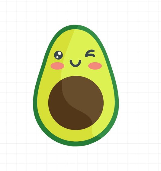 Winking Cute Avocado Sticker | Avocado sticker |1.5 in | Funny sticker | Waterproof | Guac Sticker My Style Shop